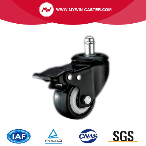 Braked Round Stem TPR Industrial Caster