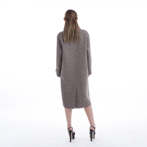 Cappotto invernale in cashmere monopetto