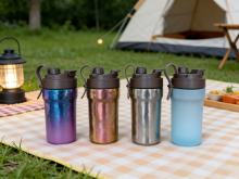 Icy Floral Pattern Titanium Portable Cup