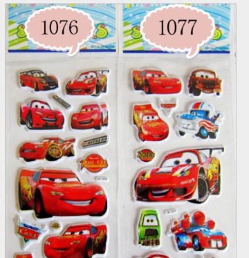 Cartoon car sticker, tattoo sticker for kids, 3d tattoo sticker