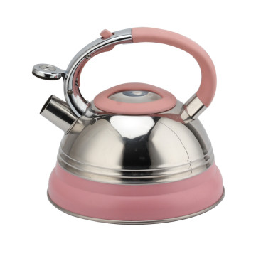 Pink Mirror Stainless Steel Whistling Tea Kettle