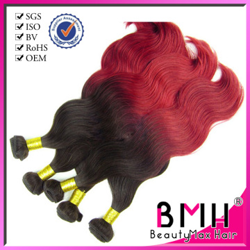 European Virgin Ombre Hair No Sheding Hair Weft