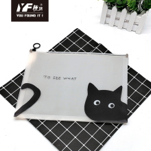 Cartoon cat style PP zipper file holder