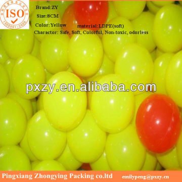 Yellow, Orange Plastic Play balls, Plastic Kids balls