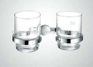 brass bathroom toothbrush holder,double tumbler holder,glass toothbrush holder