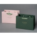 Luxury ribbon handle boutique shopping tote paper bags