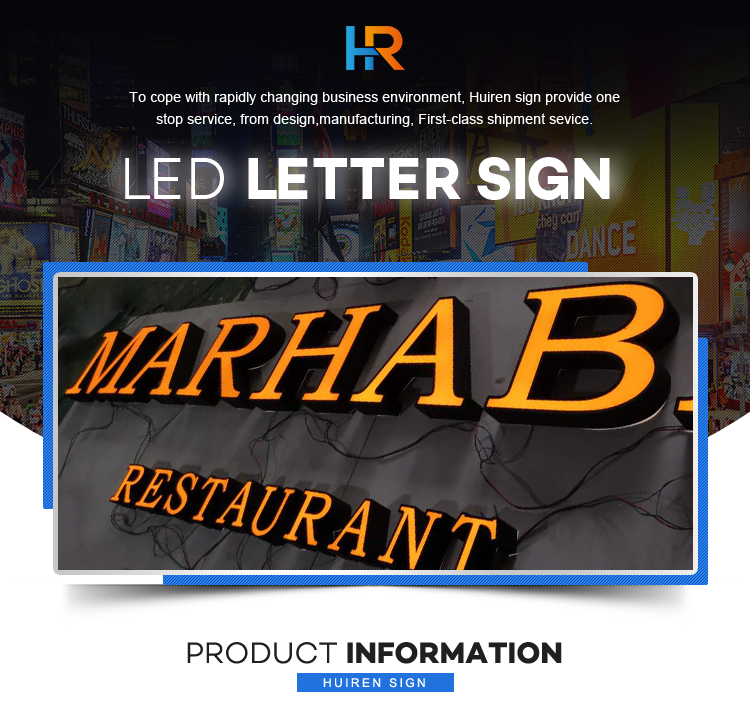 Popular 3d led lighting letter in China high quality led logo sign custom 3d led letter light sign for brand and company name