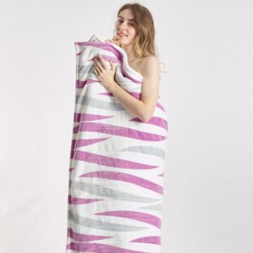 Printing Pink Flame Retardant flannel luxury heated throw