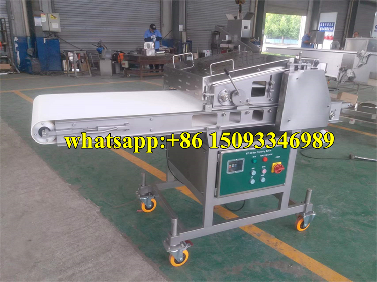 600 mm belt type pressing flattening machine for poultry fillets beef Tenderloin pork schnitzel meat slice
