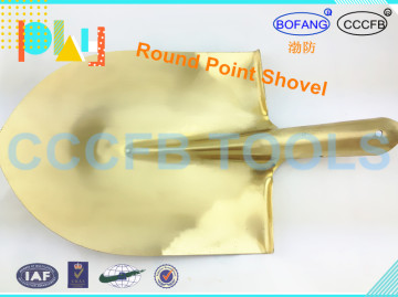 Non-Sparking Brass Round Point Shovel ,Explosion-proof Aluminum Bronze Spade