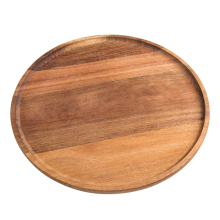 Natural Acacia Wood Plates and Serving Trays for Dinnerware and Food Presentation