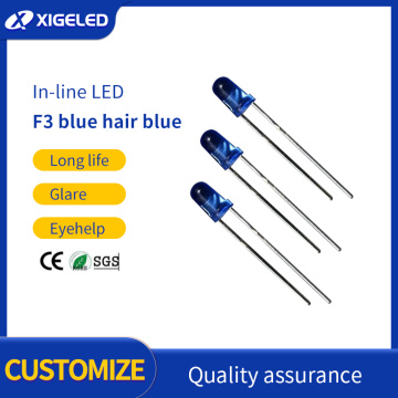 F3 Cabelo azul Lâmpada de lâmpada azul