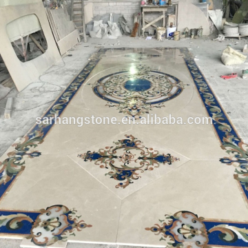 Waterjet marble Floor Medallion pattern design