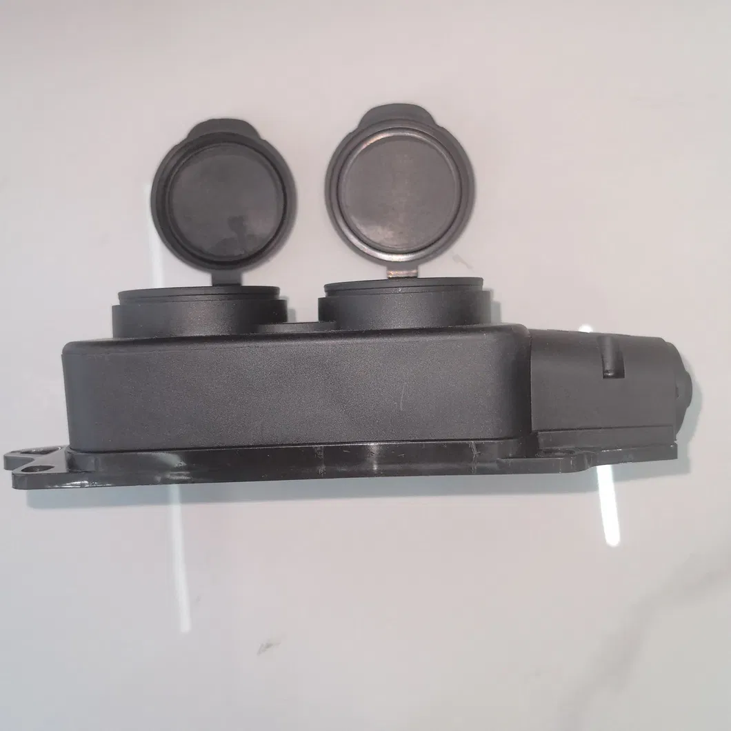 2-Gang Rubber Socket with Covers IP44