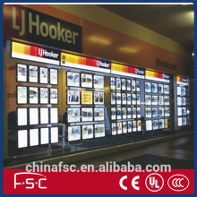 Hanging real eatate ultrathin crystal LED light box