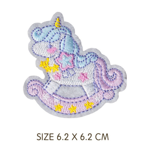 Unicorn Toy Embroidery Appliques Diy Pakaian Anak