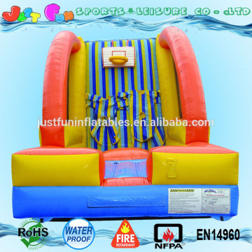 inflatable hook and loop fastener wall,inflatable basketball hoop sports games