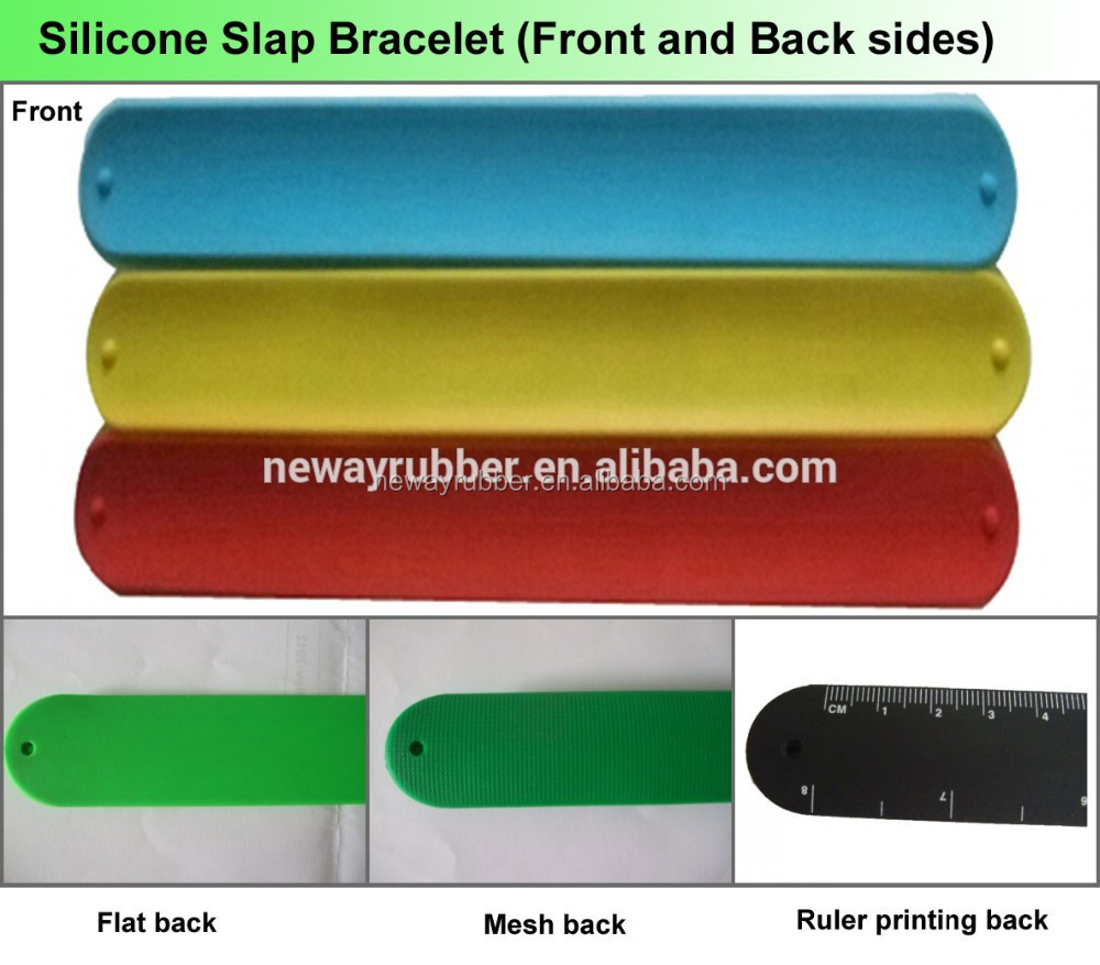 Personalized Silicone Slap Band Wide Slap Bracelet Slap & Snap Bracelets Bracelets, Bangles Silicone+steel Plate OEM 500pcs