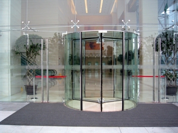 All Glass Revolving Doors with Sensors and Switches