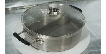 Dual hot pot for induction cooker