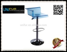 Modern height bar chair,square seat gas lift arcylic bar stool for club restaurant