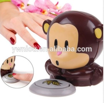 cute Monkey Hand Nail Art Tips Gel Polish Dryer Blower