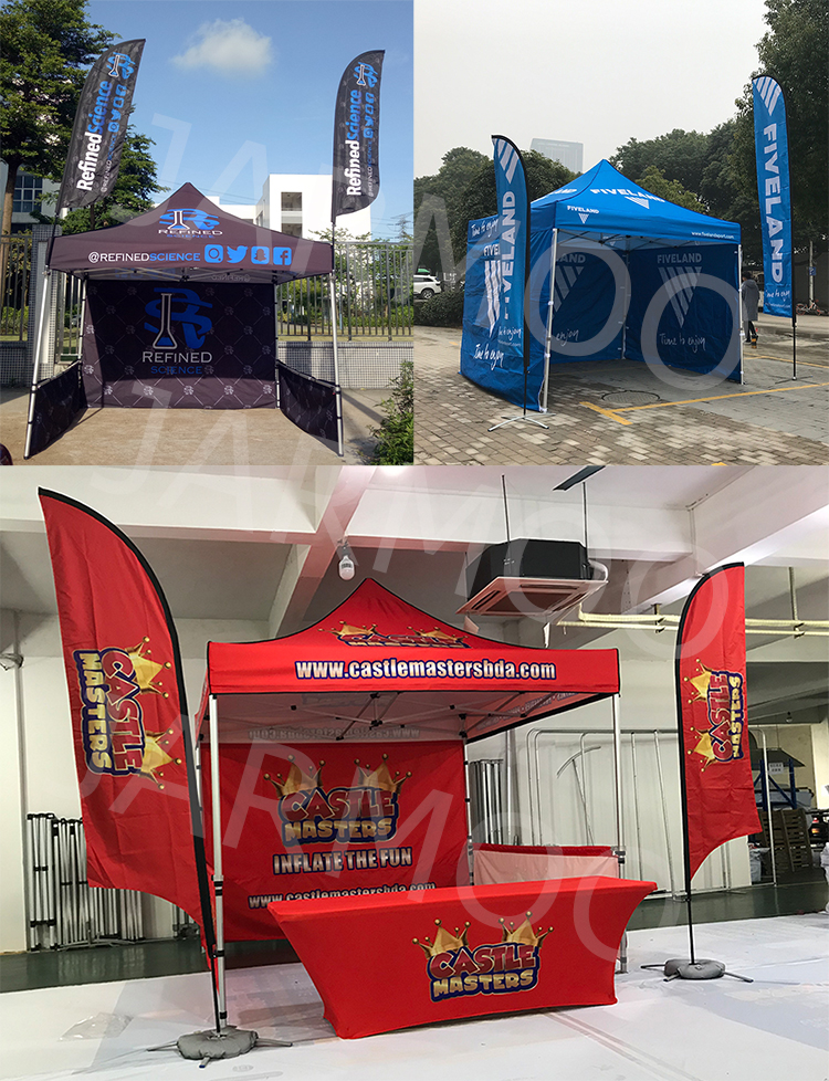 Portable Outdoor Event Gazebo Cover Advertising Vendor Canopy Folding With10x10ft Aluminum Custom Printed Logo Trade Show Tent