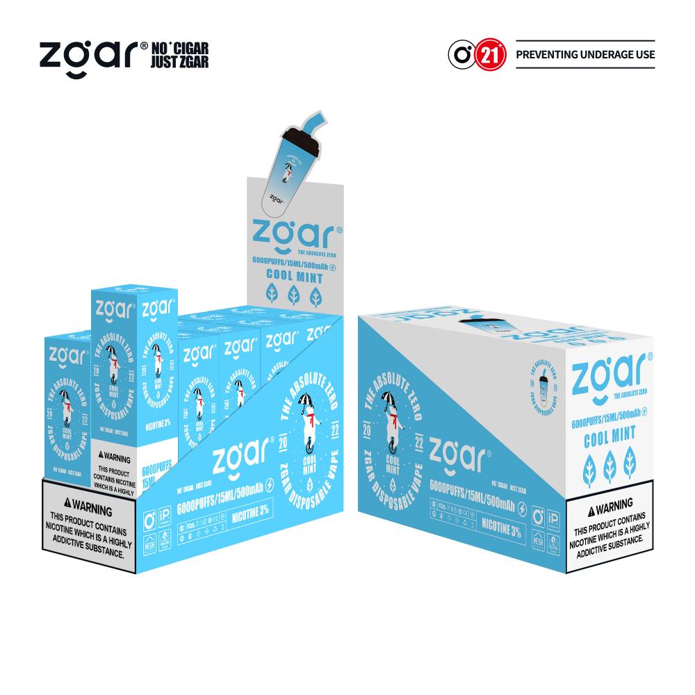 OEM ZGAR Wholesale Disposable Vape With 21 Flavors