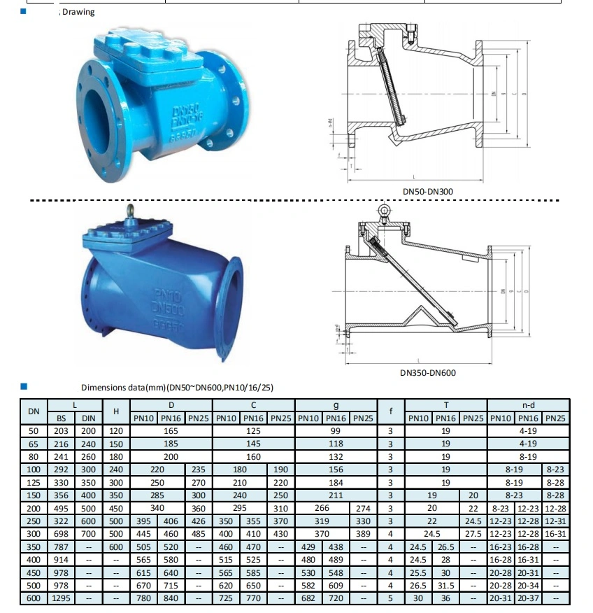 Ductile Iron Swing Check Valve BS DIN3202-F6