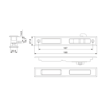 SLIDING DOOR DOUBLE HOOK LOCK