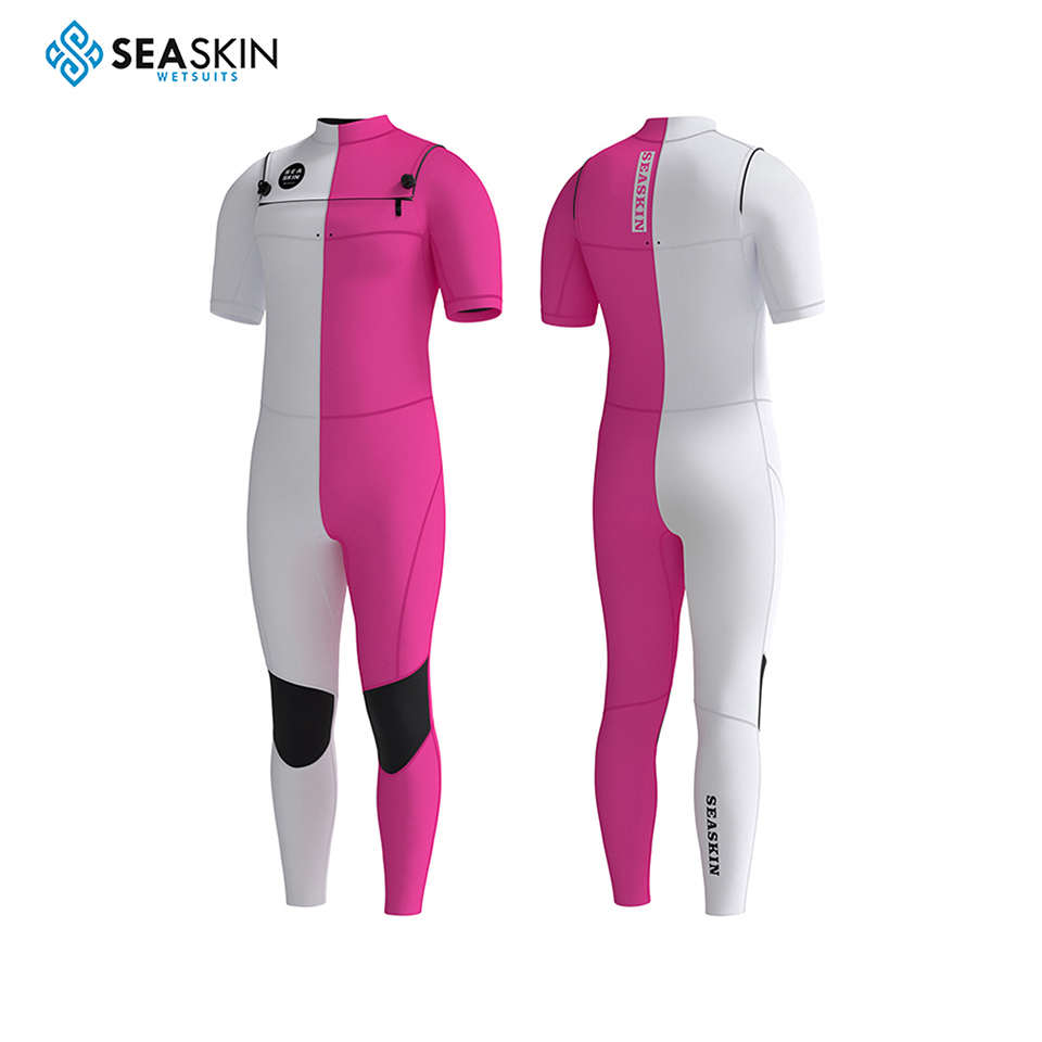 Lelaki Seaskin 3/2mm Surfing Wetsuit Dada Depan