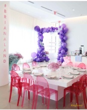 Round Plastic Acrylic Kids Party Square Event Tables