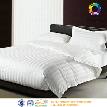 sateen white stripe bedsheet
