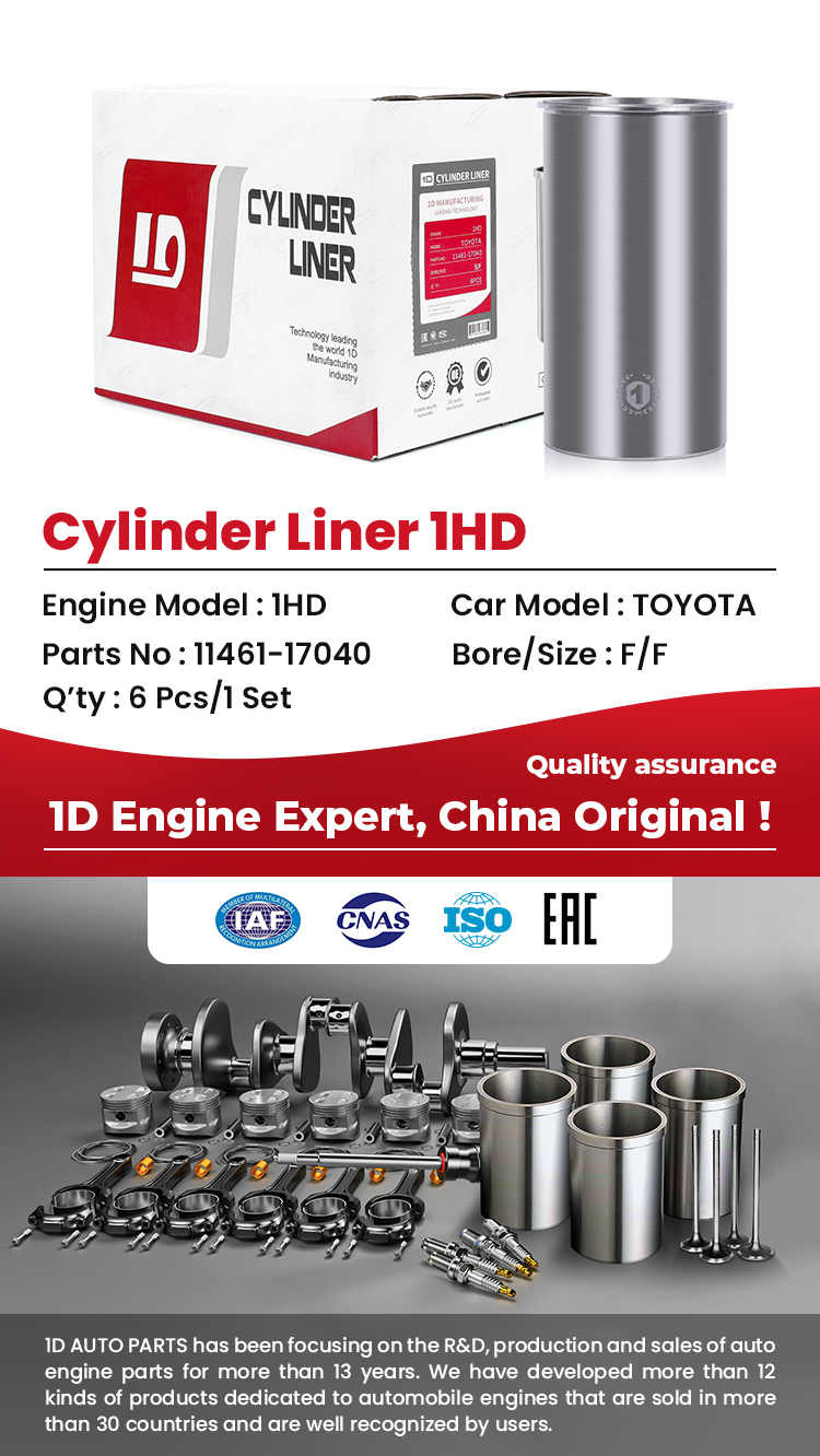 Diesel 1HD Cylinder Liner Kit 11461-17040 Diesel 1HD Cylinder Liner Kit 11461-17040