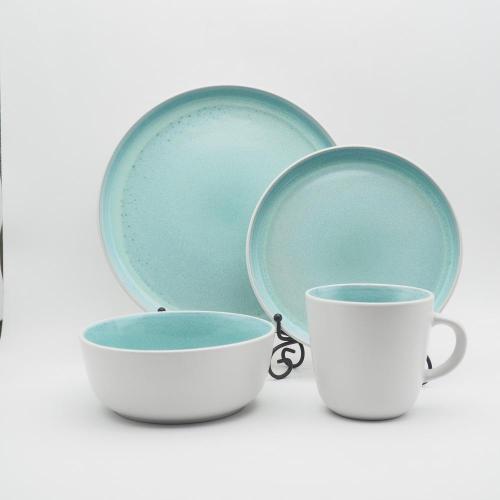 Beautiful reactive glazed stoneware dinnerset tableware