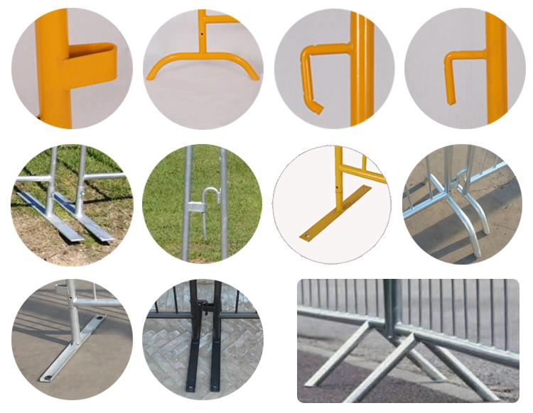 Crowd Control Barriers Top quality Fixed Foot Pedestrian 6.5 foot