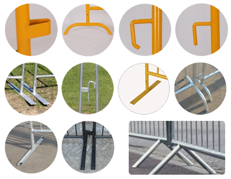 Crowd Control Barrier Top Quality Fixed Foot Pedestrian 6,5 fot