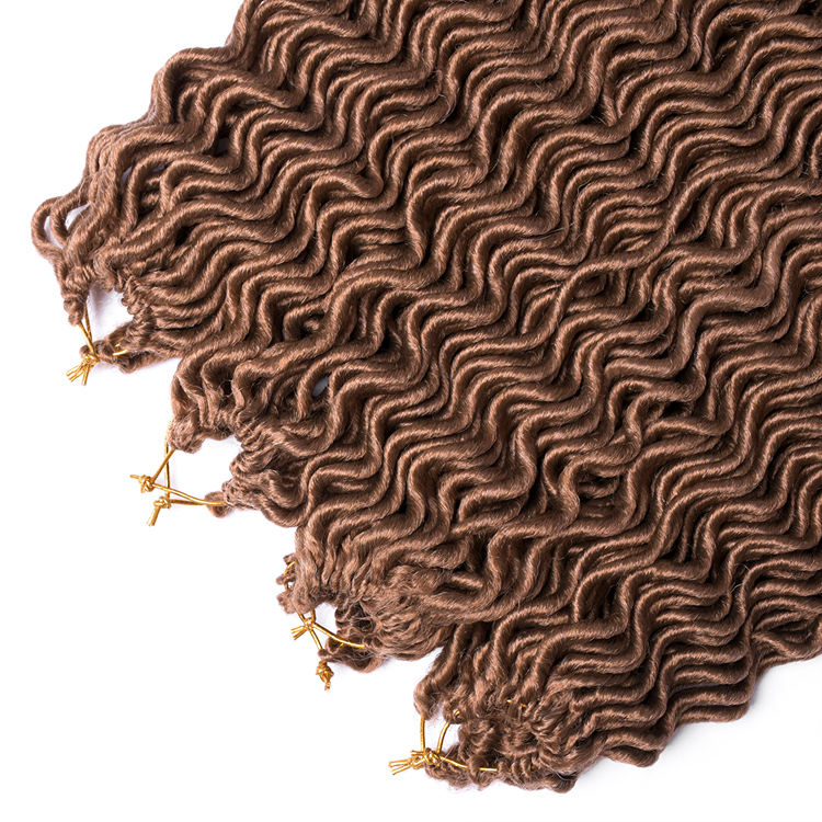 factory price goddess curly faux locs crochet braid hair wavy faux locs 18inch