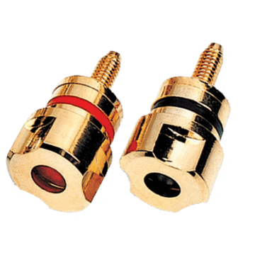 audio accessory binding post with gold-plated