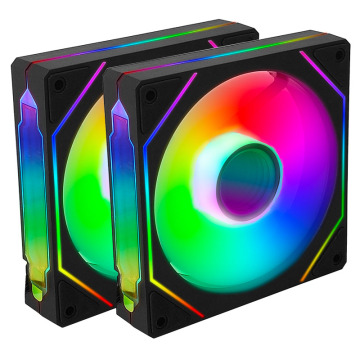 Choiyan High Airflow PC Case with RGB Fans - 120mm RGB CPU Cooling Fans for Computer