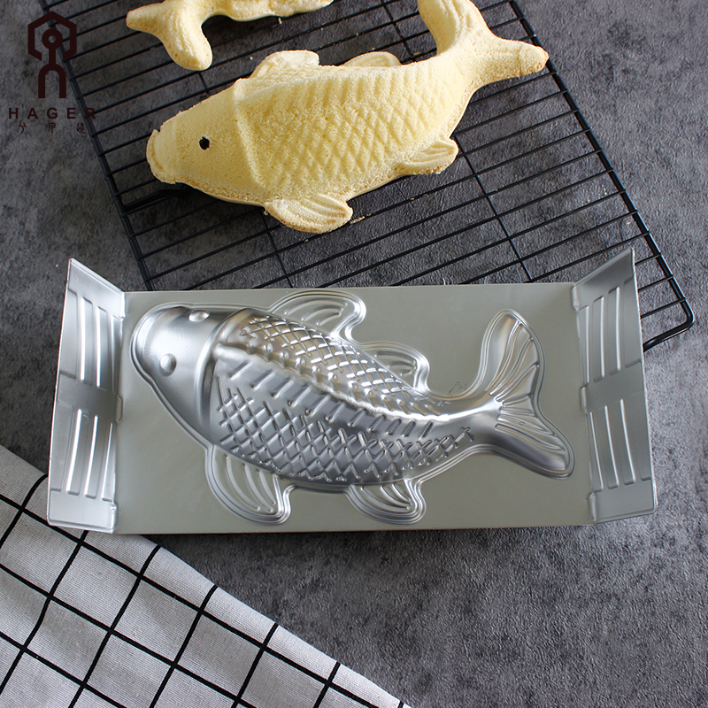 3D Fish Shape Aluminium Alloy Cake Pan04