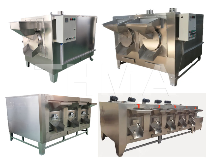Cocoa Bean Chickpea Macadamia Nut Roasting Machine Peanut Almond Cashew Nuts Roaster Machine
