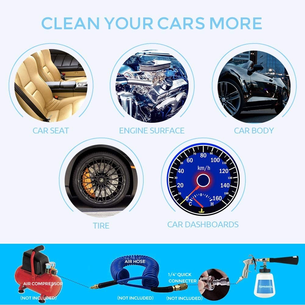 High Pressure Car Washing Machine Car Water Gun Car Dry Cleaning Gun Deep Cleaning Washing Accessories Tornado