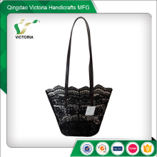 all normal sizes black lace fabric bags