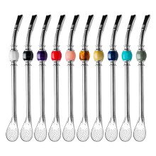 Stainless Steel Yerba Mate Straws with Filter Spoon