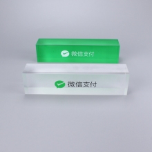 Colored glass blocks used in shopping mall