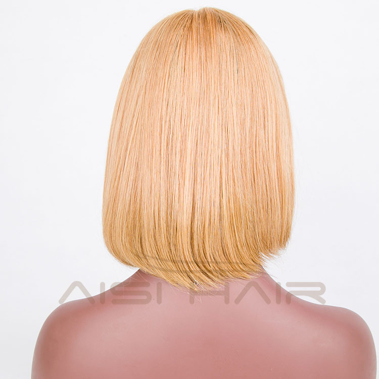Aisi Hair Wholesale Price 100% Human Hair Hand Tied Wig , 613 Short Blonde Wig