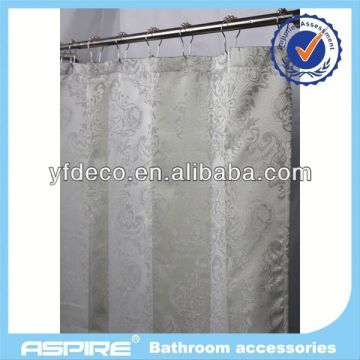 Polyester linen shower curtain