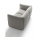 Kompakt Contemporary Grey Fabric Contract Dubbelsofa