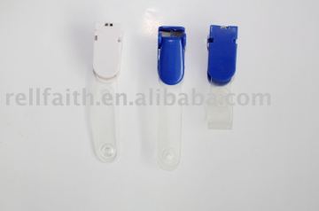 Strap Clip with Clear Vinyl Strap and Smooth Face Clip